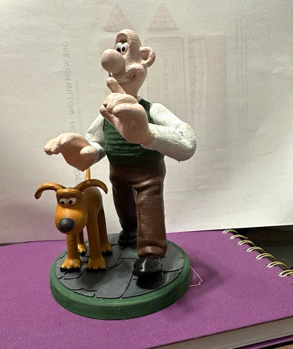 Printed wallace gromit - wallace,